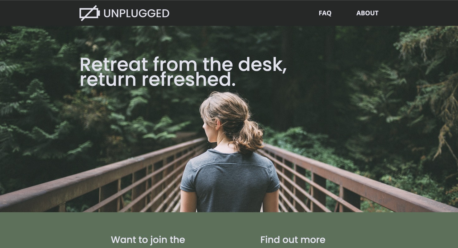 image of what the unplugged site looks like